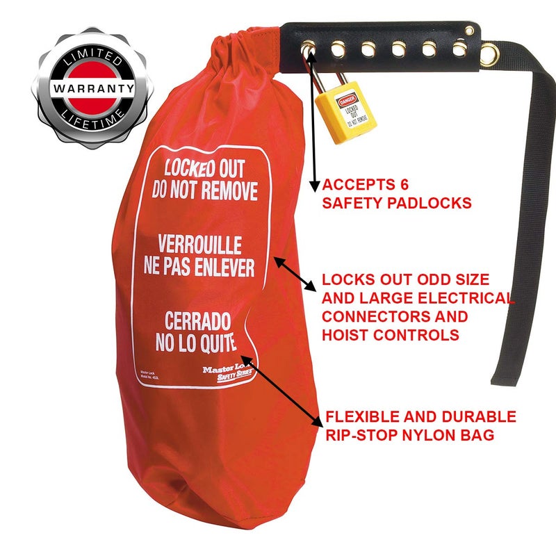 Master Lock 453L Lockout Tagout Oversized Plug & Hoist Control Cover - Image 4